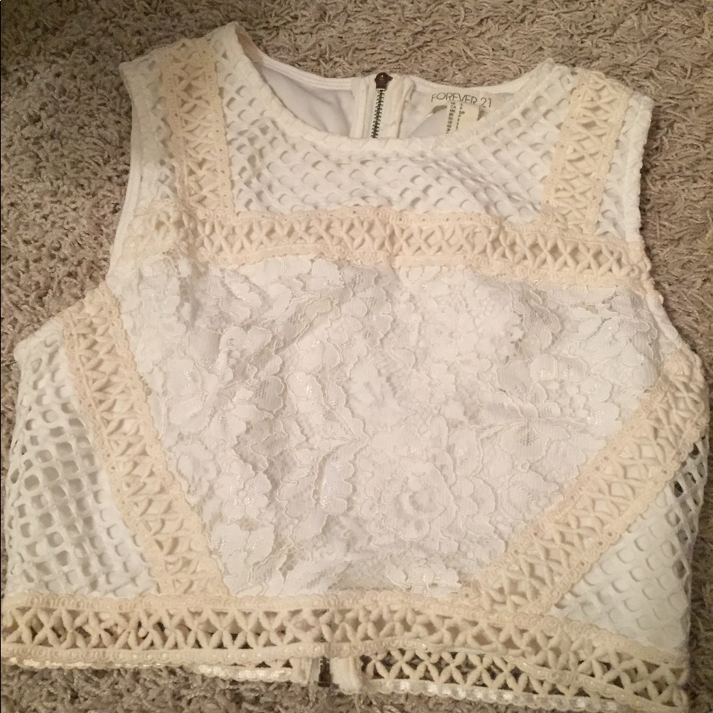 Forever 21 white crop top